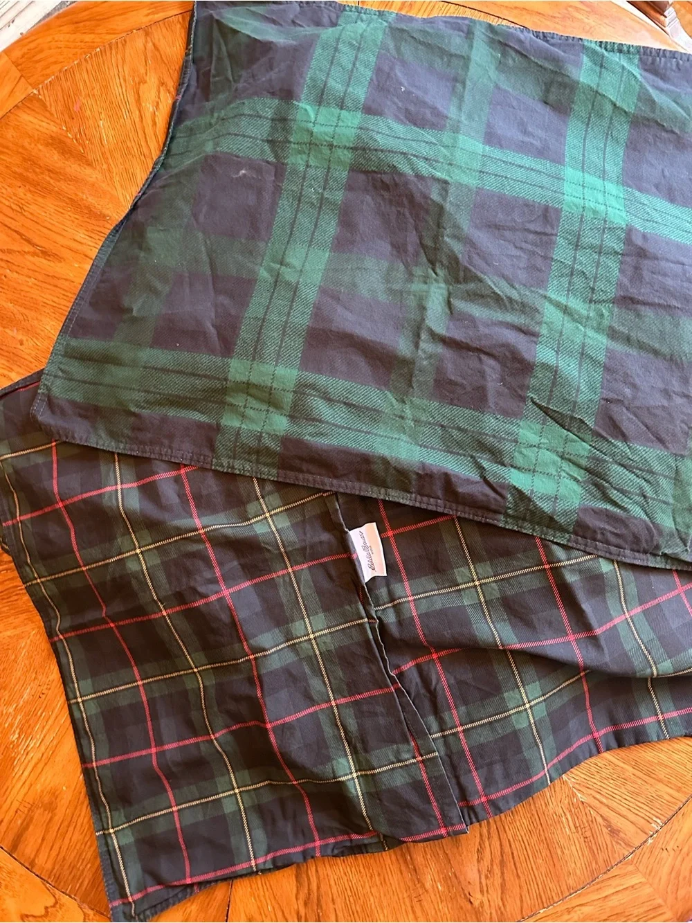 Eddie Bauer Woodland Tartan Plaid Reversible Duvet Set Full Queen 3 Pc